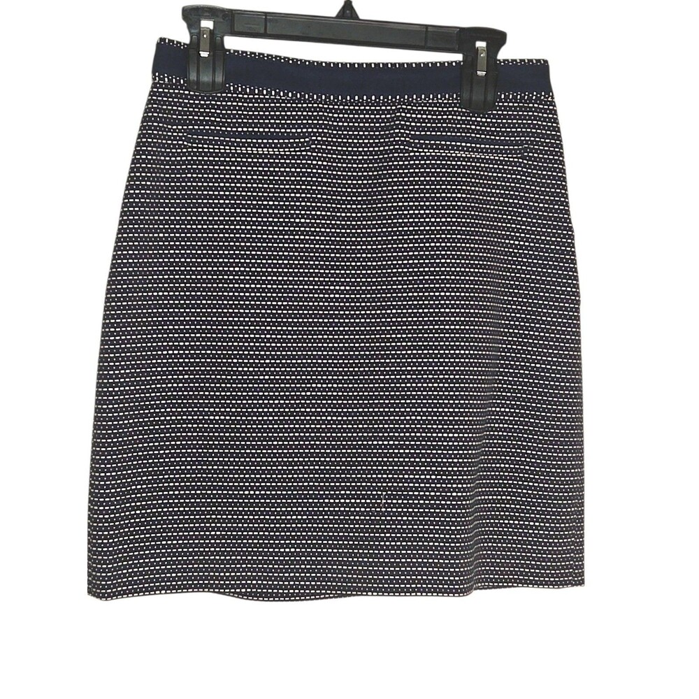 Brooks Brothers Womans Multicolor Size 6 Cotton Skirt Side Zip Knee Length